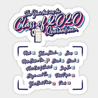 Class of 2020 tour shirt Sticker